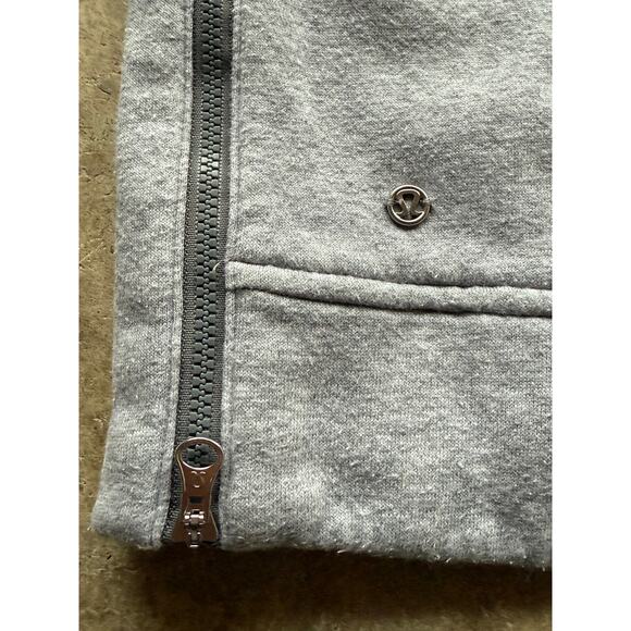 Lululemon Gray Unisex Sweatshirt Side Zip Size Womens XL - Mens Medium - Picture 3 of 5